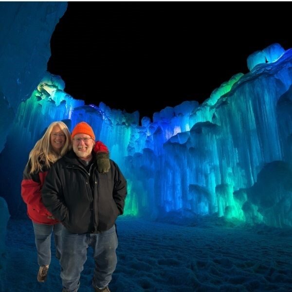 Gary and Michelle in the Ice Castle Lake Geneva