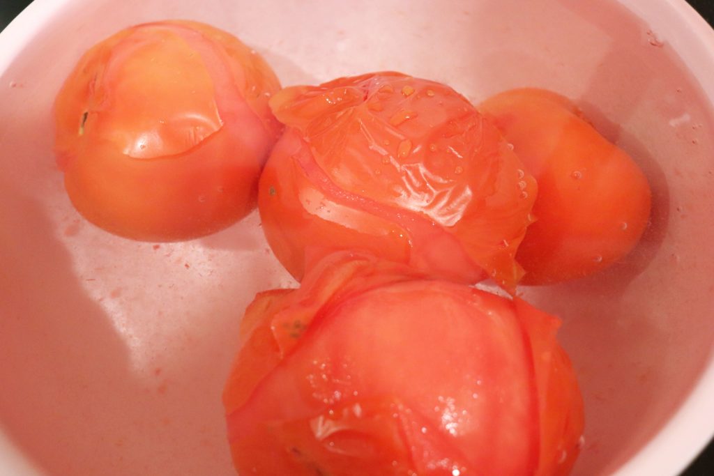 Ice Bath Tomatoes