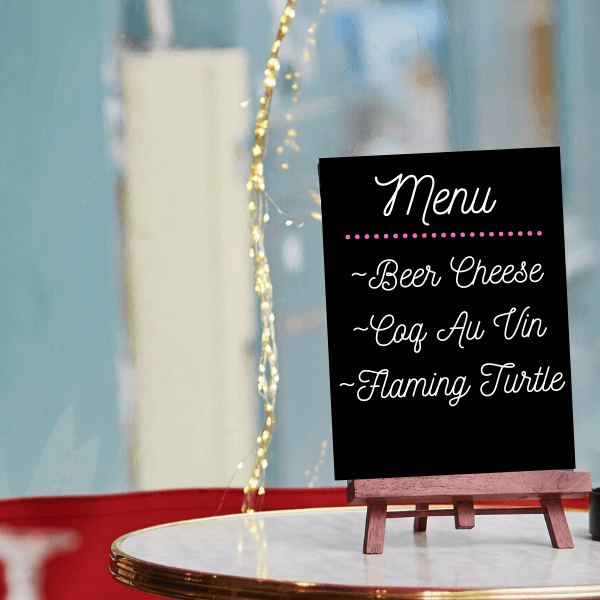 Fondue date night menu