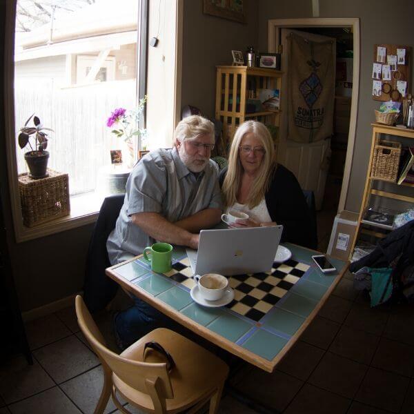 Gary and Michelle At the coffee shop