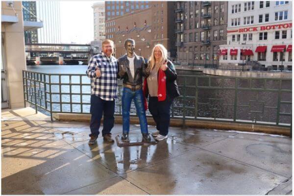 Unusual Life Size Fonzie, Statue in Milwaukee, Wisconsin