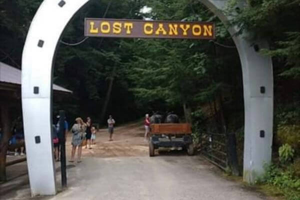Horseshoe shaped entrance at Lost Canyon, Wisconsin Dells