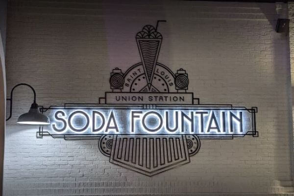 Amazing soda Fountain Sign at Union Station