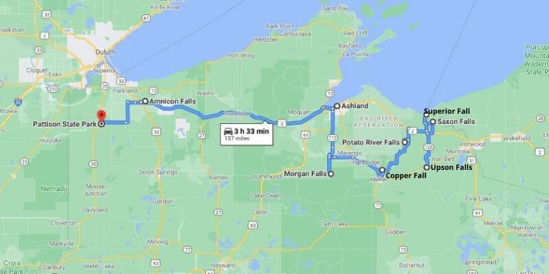 Lake Superior Google Map
