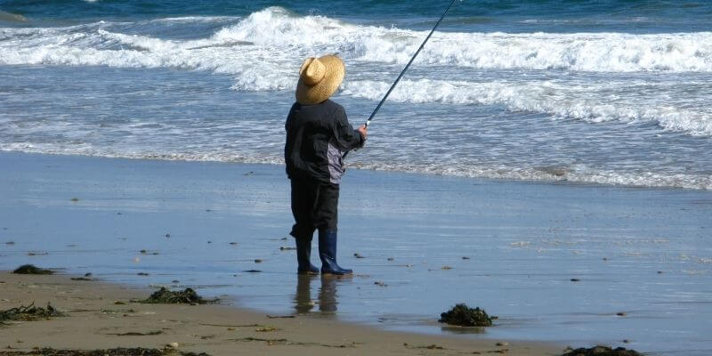 Man Fishing on Tybee Island