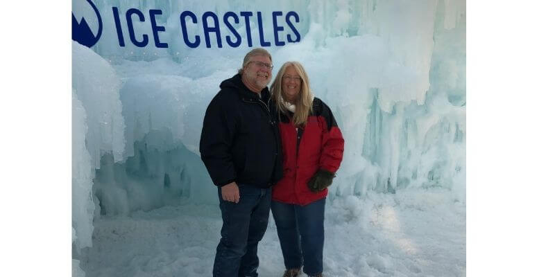 Gary and Michelle at Ice Castle