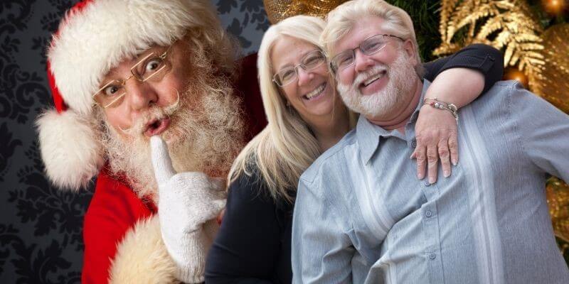 Gary and Michelle with Santa