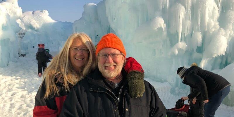 Gary and Michelle at the Wisconsin Ice Castles