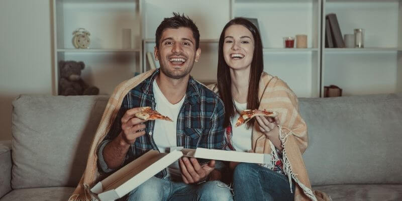 Couple watching a movie