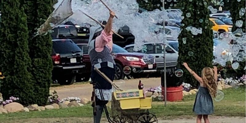 Bubble fun at the Renaissance faire