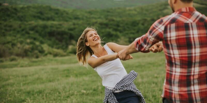 A couple having fun