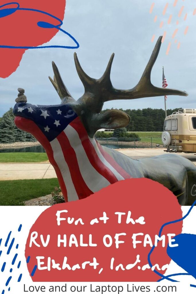 Fun at the RV Hall of Fame, red white and blue Elkhart Elk