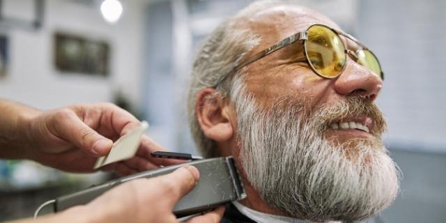 man getting a shave