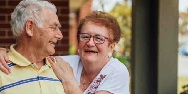 A couple Laughing together