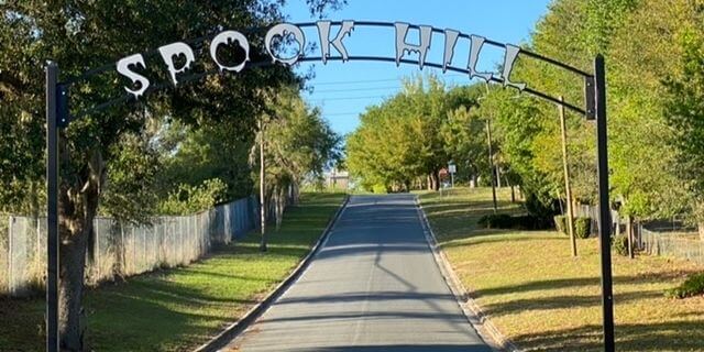 Spook Hill Sign