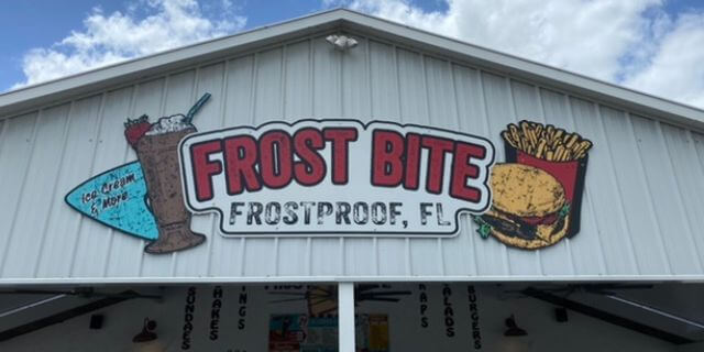 Frost Bite Ice cream sign
