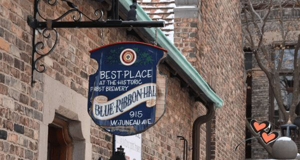 The best place blue ribbon sign