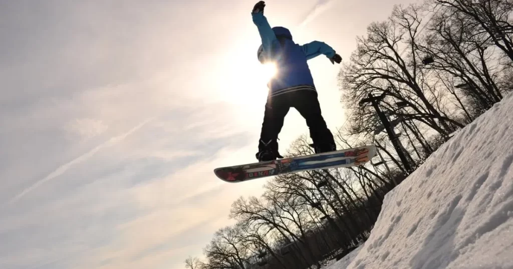 Snowboarding in the Wisconsin Dells