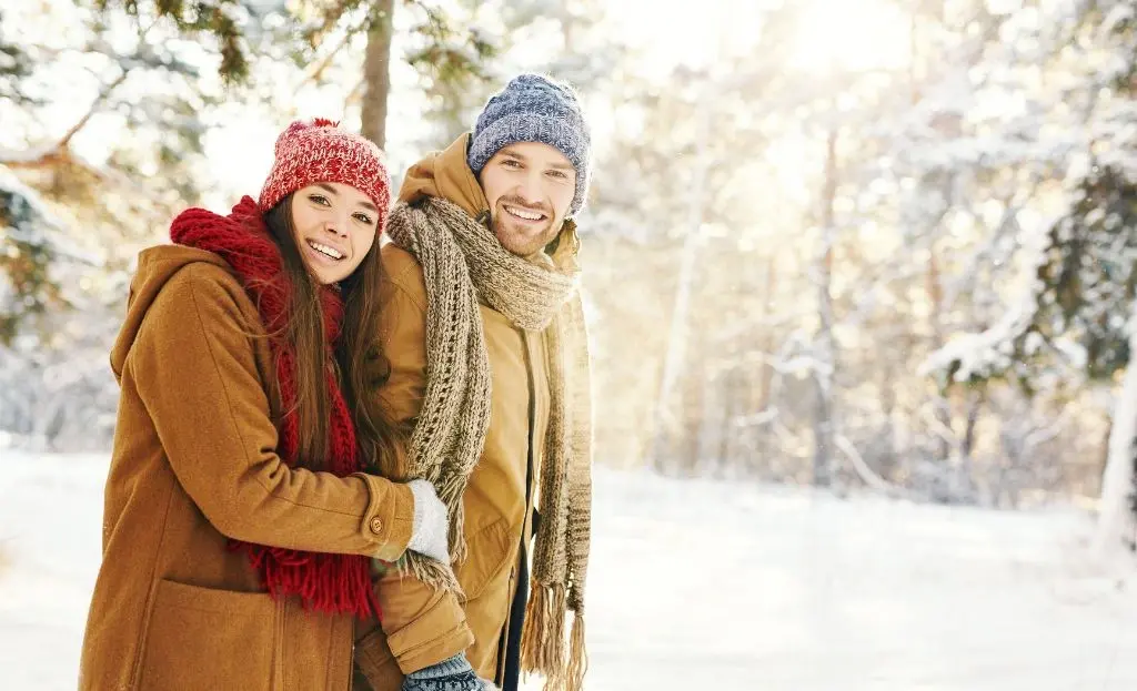 One of our favorite things to do in Wisconsin Dells in winter as a couple is to bundle up and go for a romantic walk downtown.