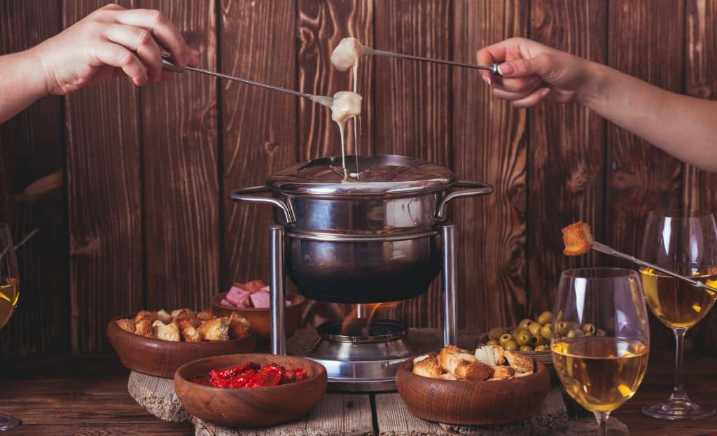 backyard date idea fondue