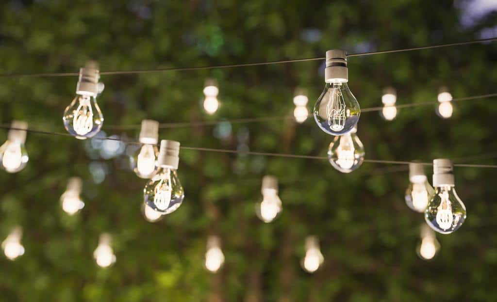 backyard date idea set the mood with lights
