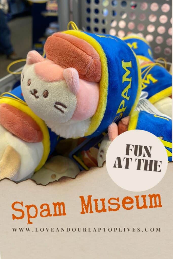 Stuffed sushi spam at the Spam Museum